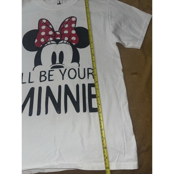Disney Parks Authentic SIZE SMALL "I'll Be Your Minnie" Mouse T-Shirt White - Picture 6 of 16